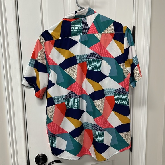 Fun Print Button Up Short Sleeve - Picture 2 of 4
